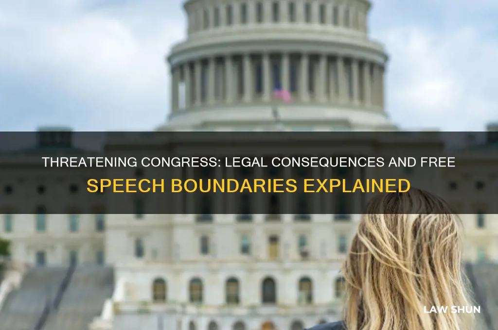 is it against the law to threaten members of congress