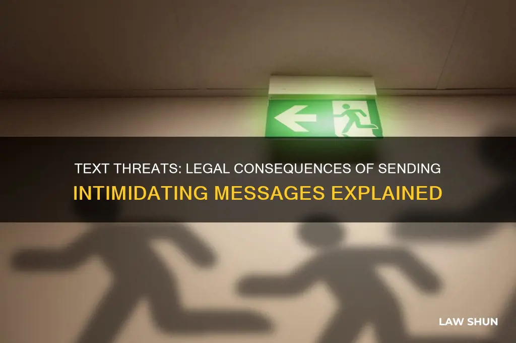 is it against the law to threaten someone by text