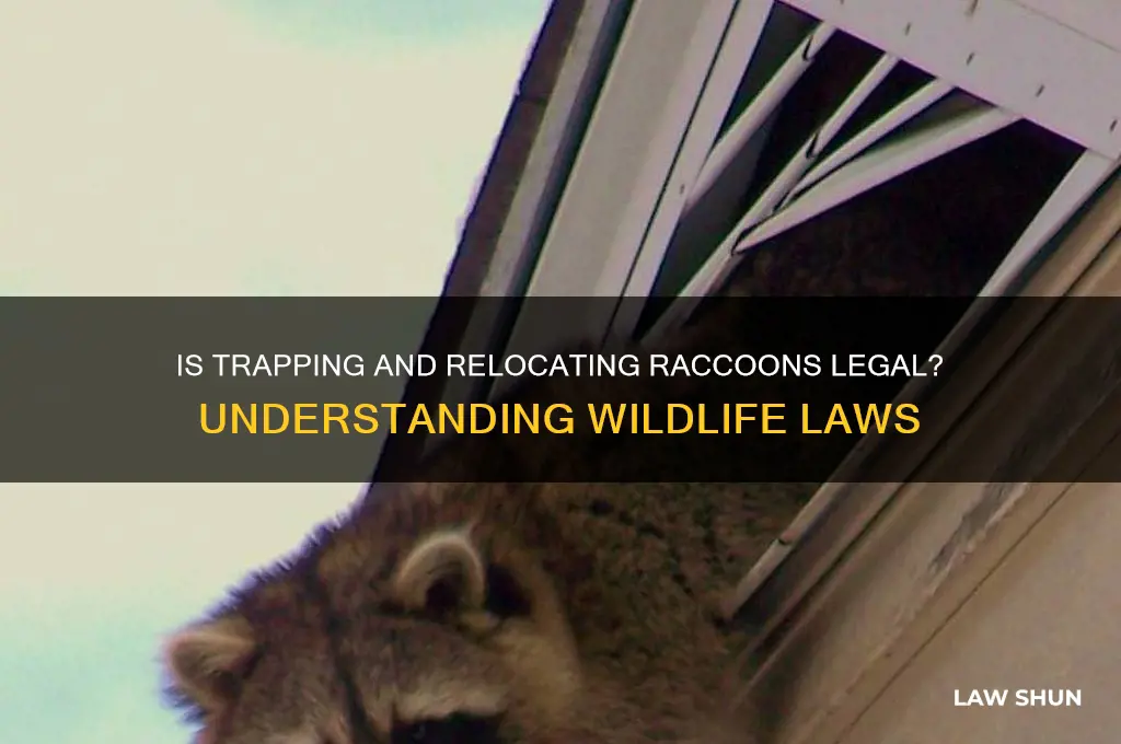 is it against the law to trap and relocate raccoons