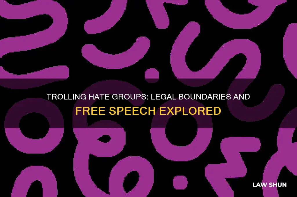 is it against the law to troll a hate group