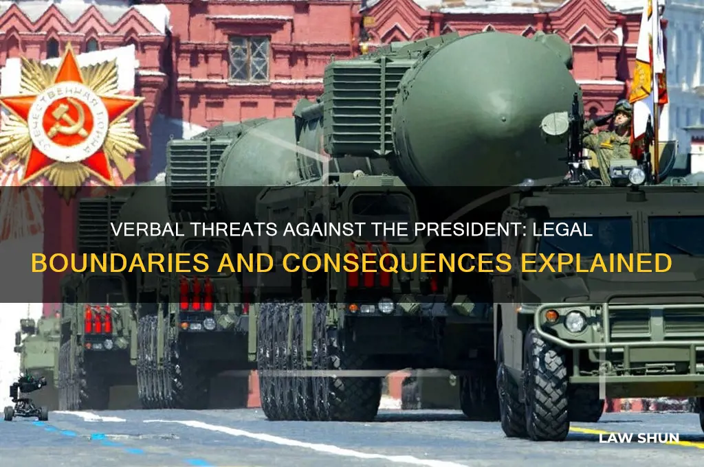 is it against the law to verbally threaten the president