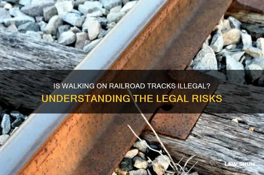 is it against the law to walk on railroad tracks