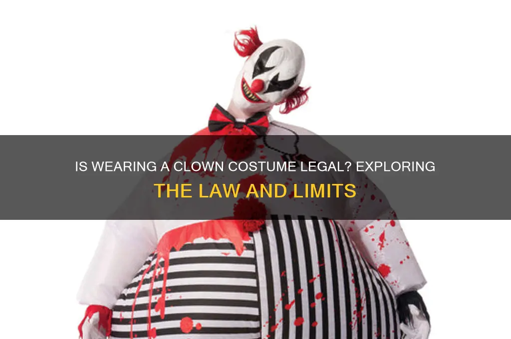 is it against the law to wear a clown costume