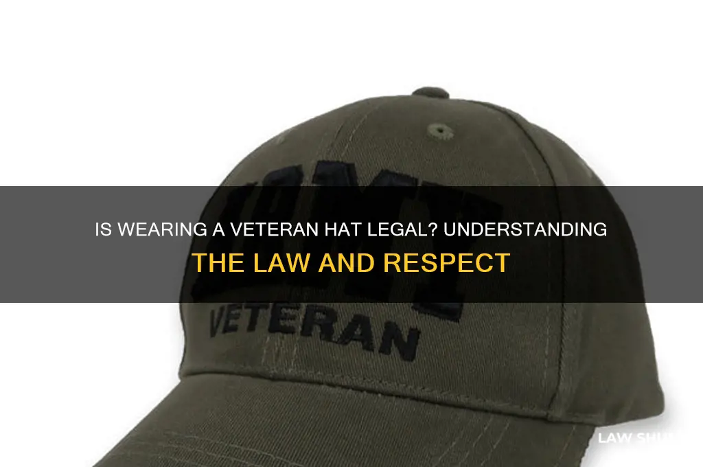 is it against the law to wear a veteran hat