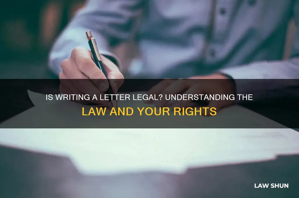 is it against the law to write a letter