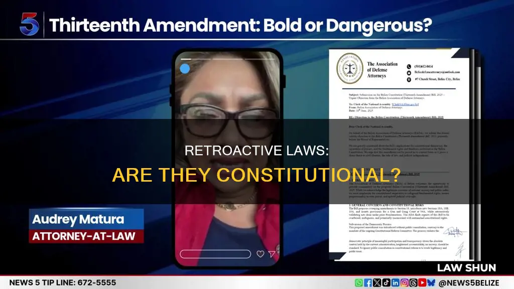 is it constitutional to enact retroative laws