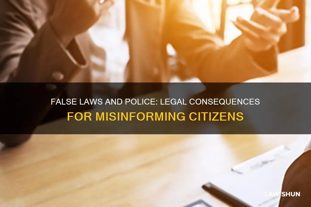 is it illegal for a cop to spread false laws