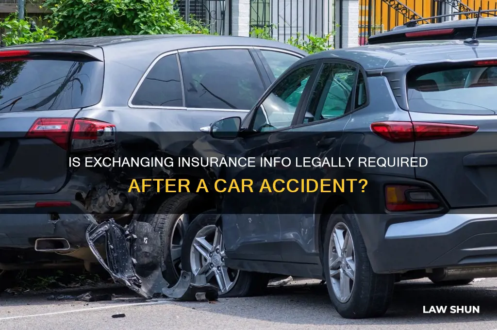 is it law to exchange insurance information in a wreck