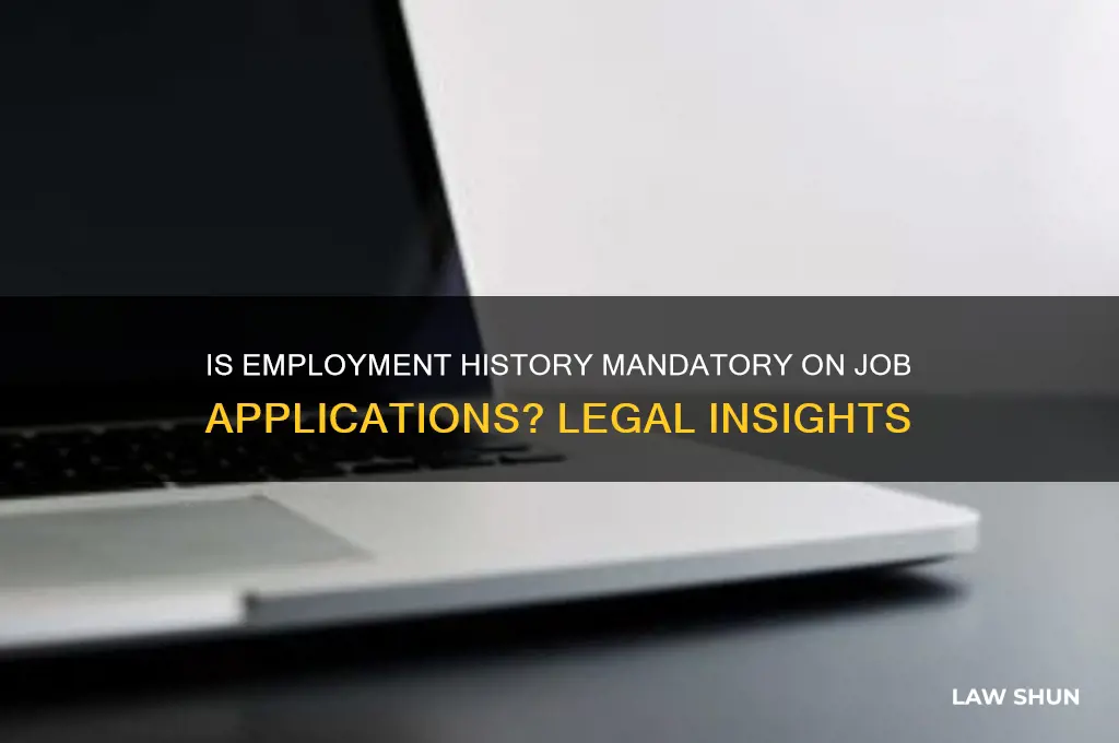 is it law to put employment history on an application