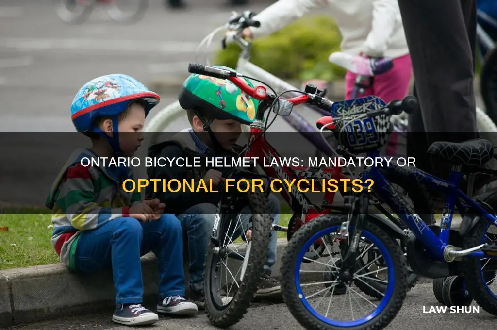 is it law to wear a bicycle helmet in ontario