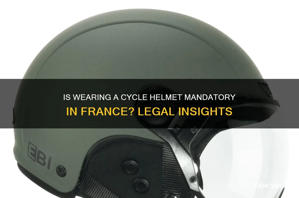 is it law to wear a cycle helmet in france