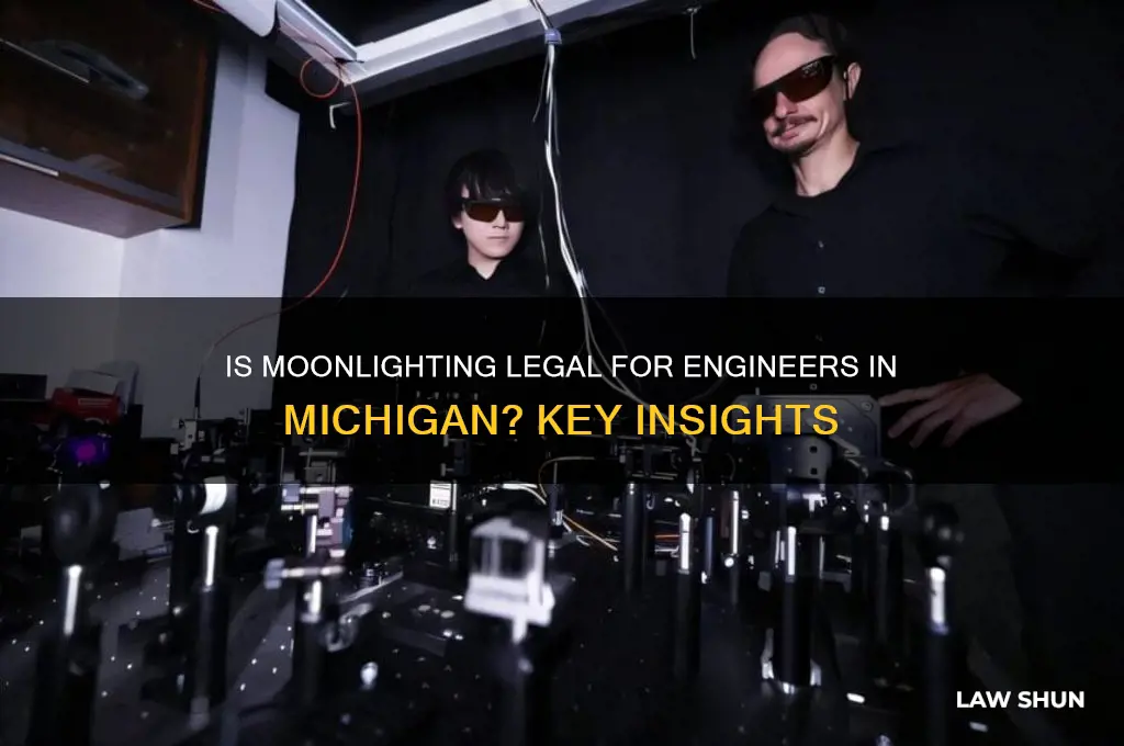 is it lawful for engineers to moonlight in michigan