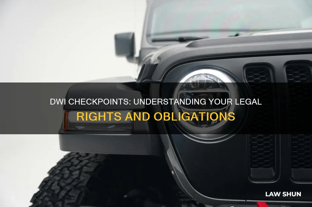 is it lawful to be stopped in a dwi checkpoint