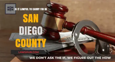 Carrying $110 in San Diego County: Legal or Unlawful?