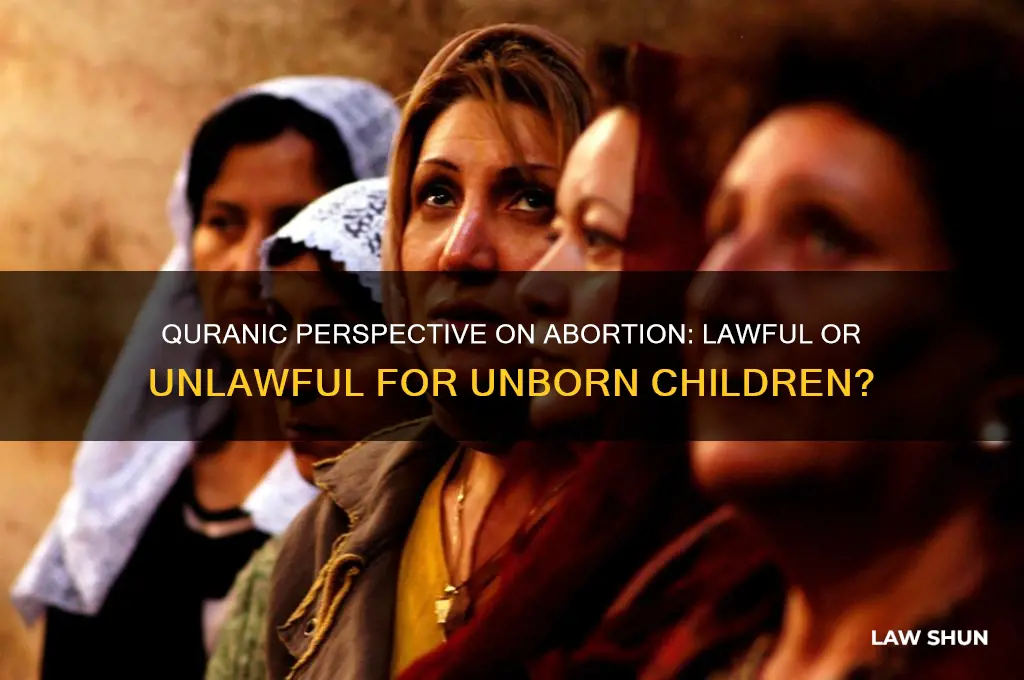 is it lawful to kill unborn children in the quran