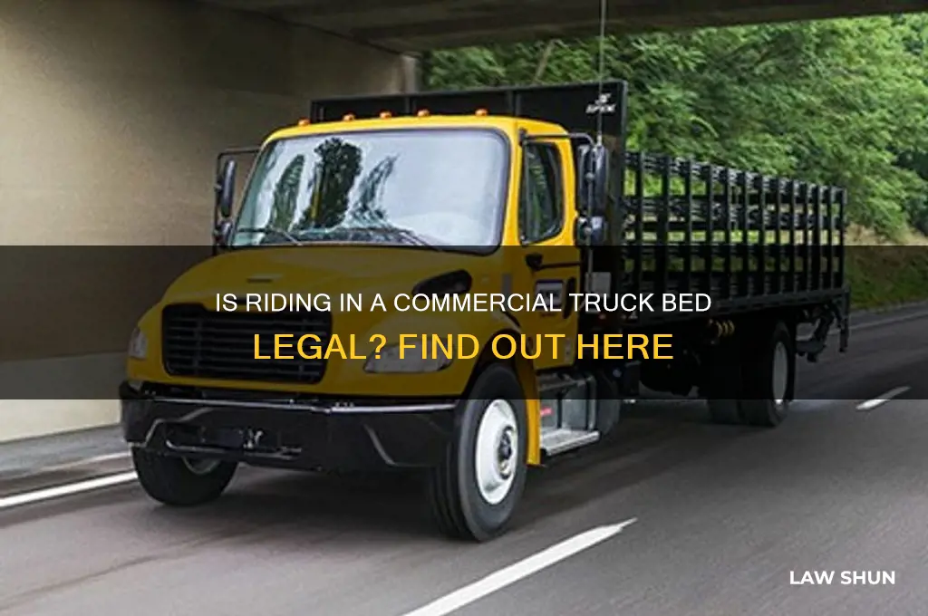 is it lawful to ride in the bed commercial truck