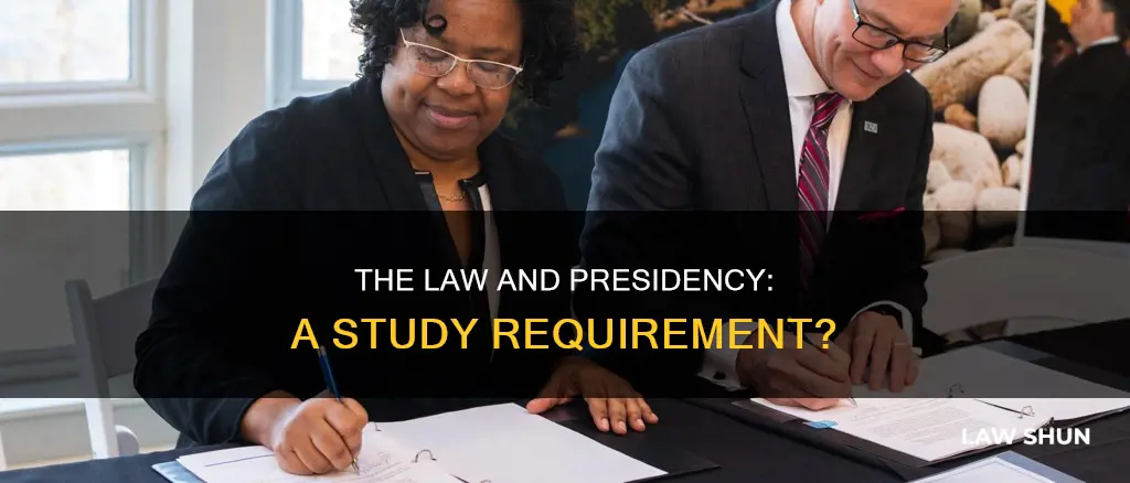 is it necessary to study law to become the president