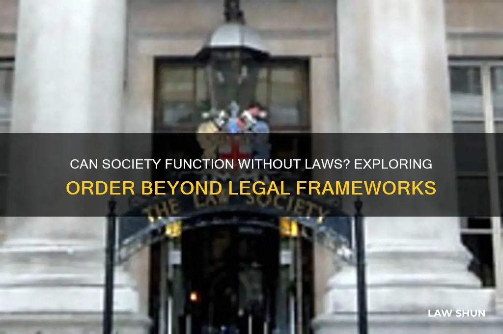 is it possible to live in a society without law