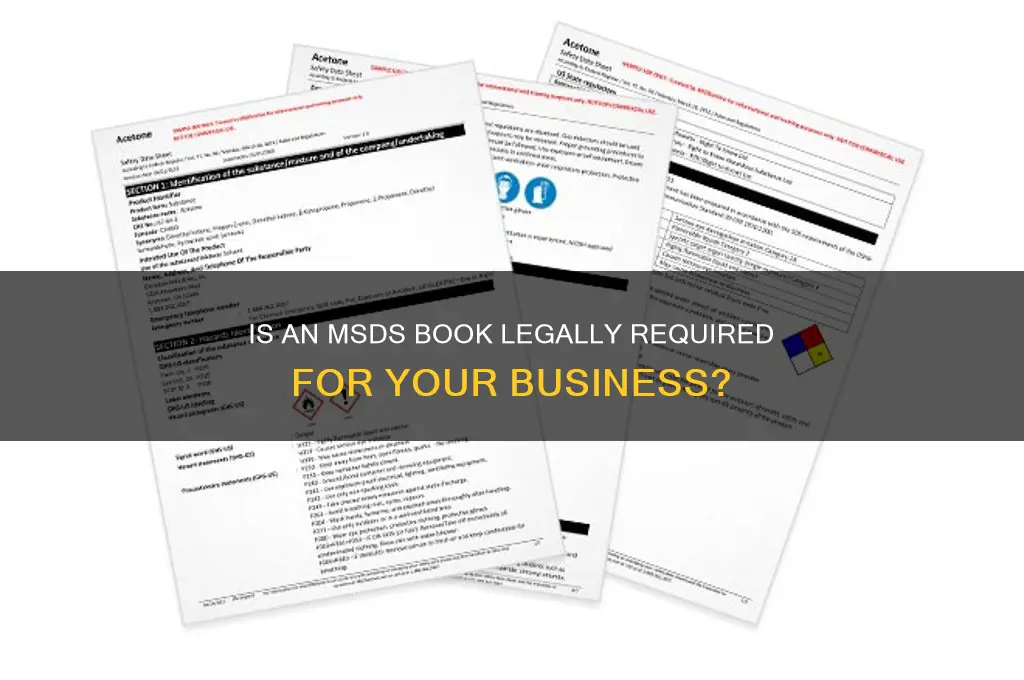 is it requied by law to have a msds book