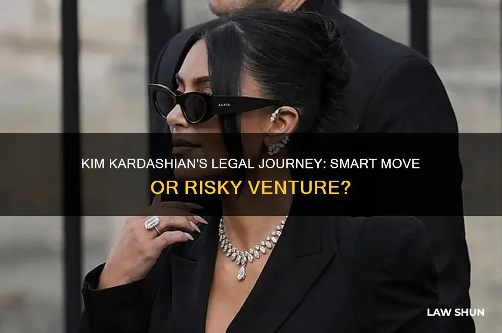 is it smart of kim kardashian to go into law