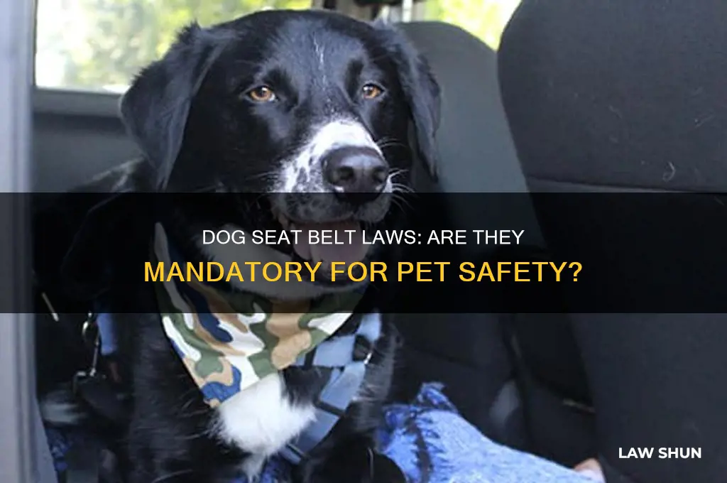 is it the law to have a dog seat belt