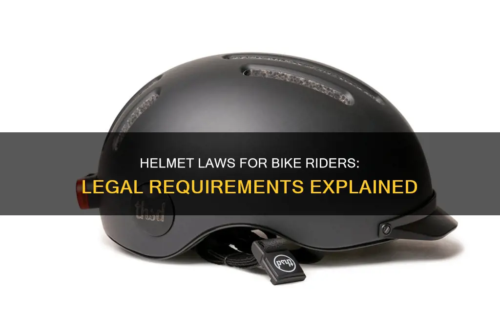 is it the law to have helmet ridibg a bike