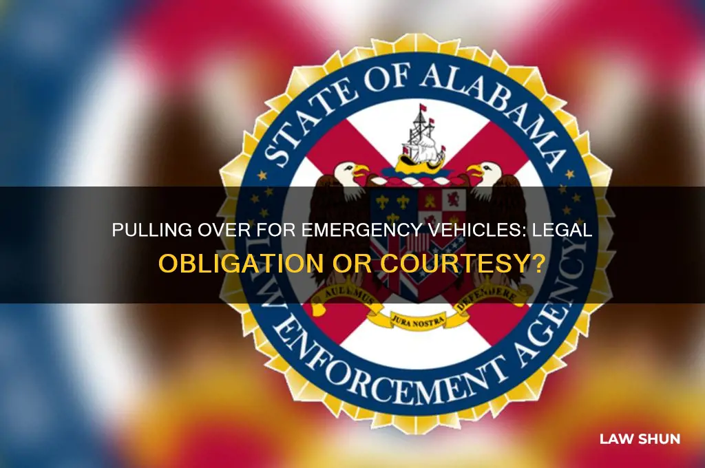 is it the law to pull over for emergency vehicles