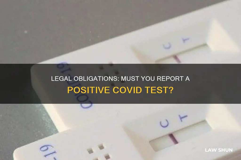 is it the law to report a positive covid test