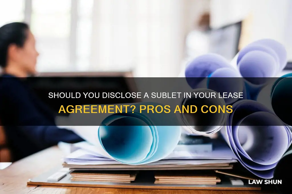 is it wise to disclose in law apartment in lease