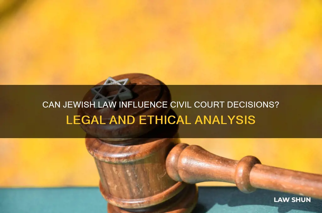 is jewish law allowed in cival courts