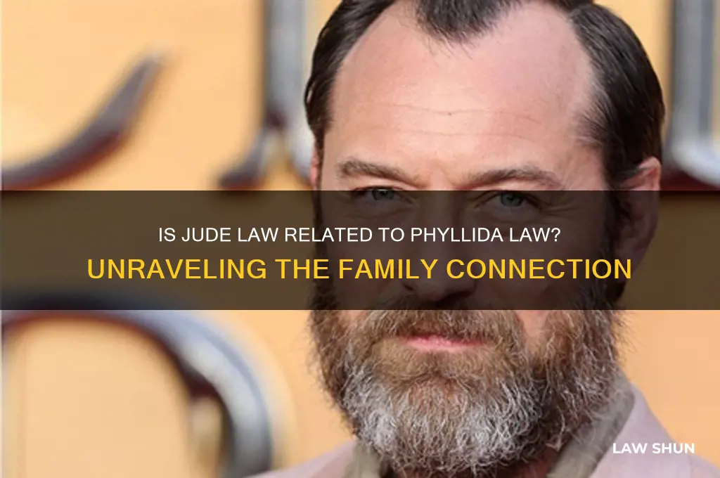 is jude law related to phyllida law