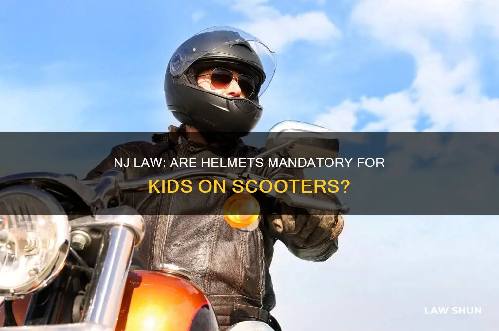 is law in nj children must wear helmets on scooters