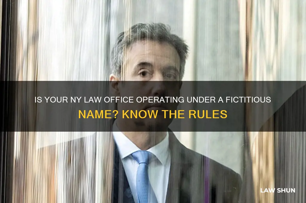 is law office of a fictitious name in ny