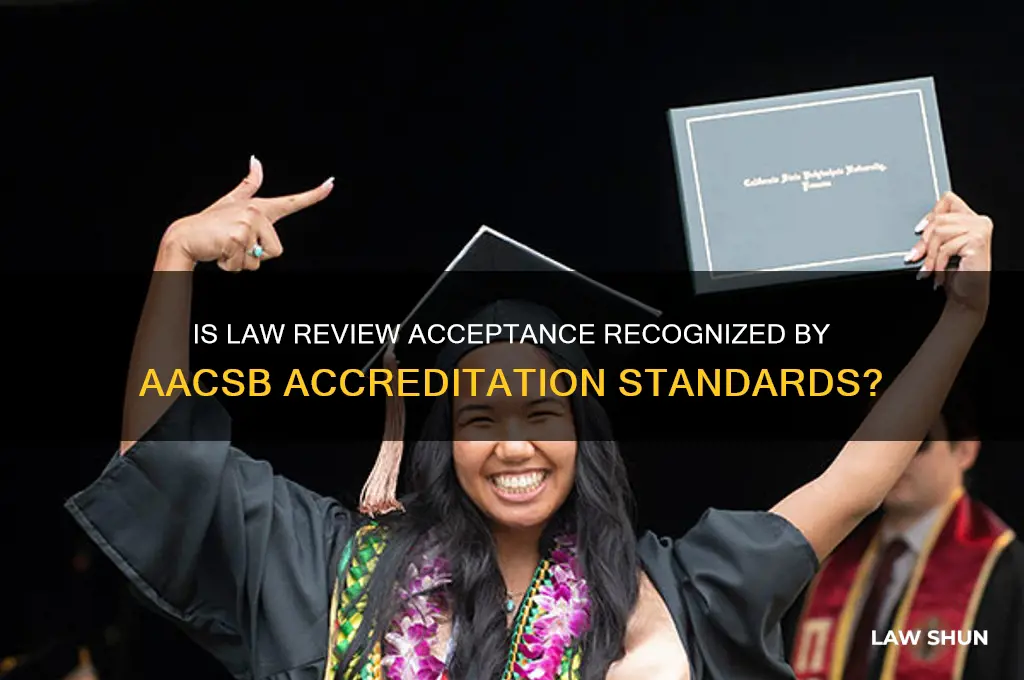 is law review acceptable aacsb