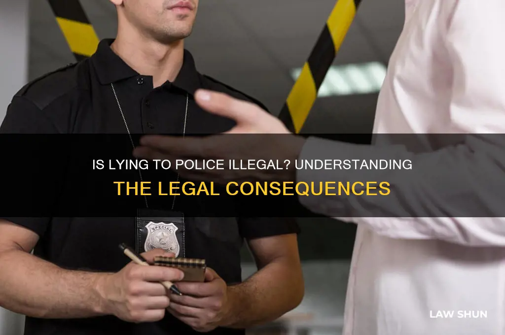 is lying to a police officer against the law