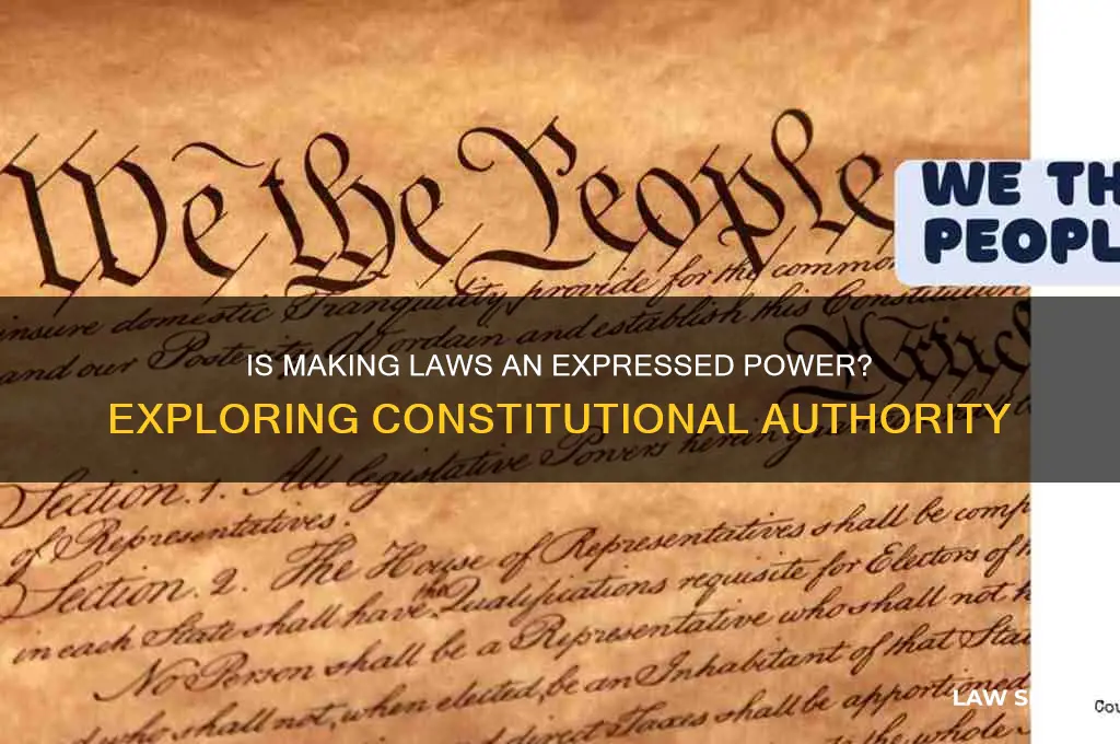 is making laws an expressed power