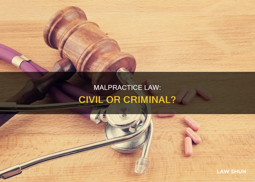is malpractice law a civil case