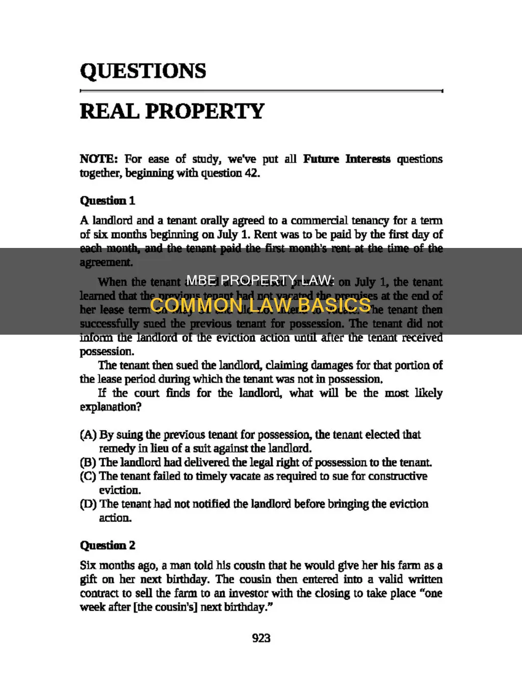 is mbe property common law