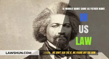 Is a Middle Name Legally the Same as a Father's Name in US Law?