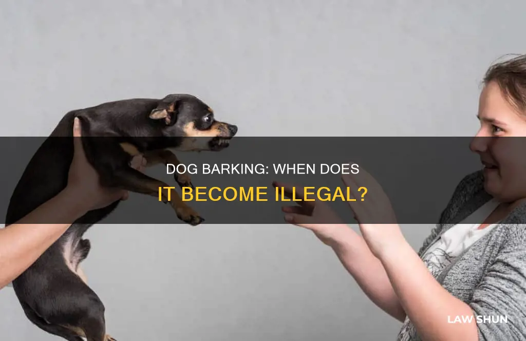 is my dog barking is breaking the law