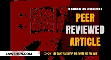 Is National Law a Peer-Reviewed Article? Exploring Legal Scholarship