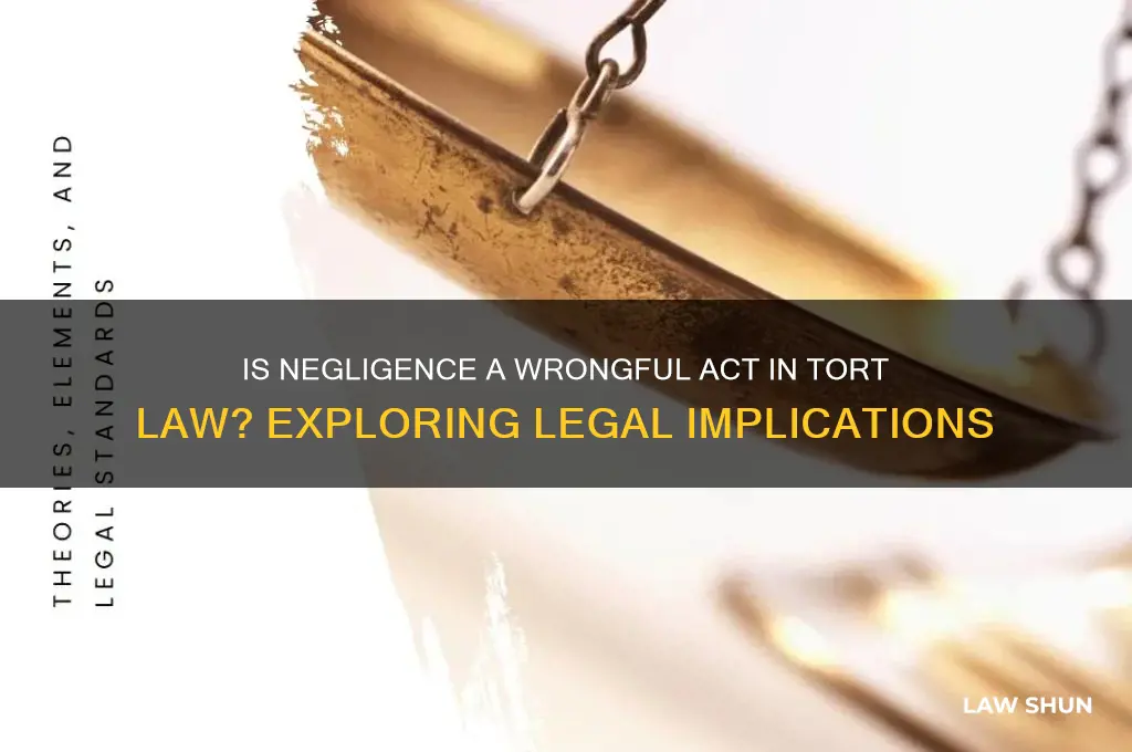 is negligence a wrongful act in tort law