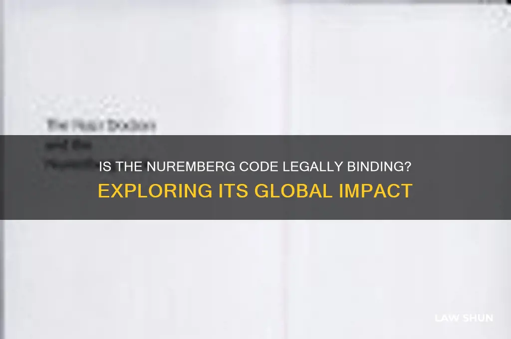 is nuremburg code law