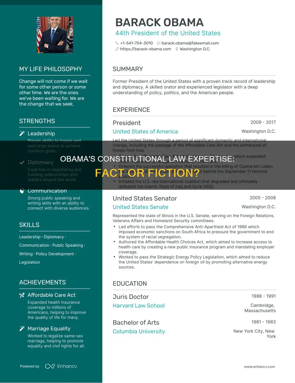 is obama really expert constitutional law