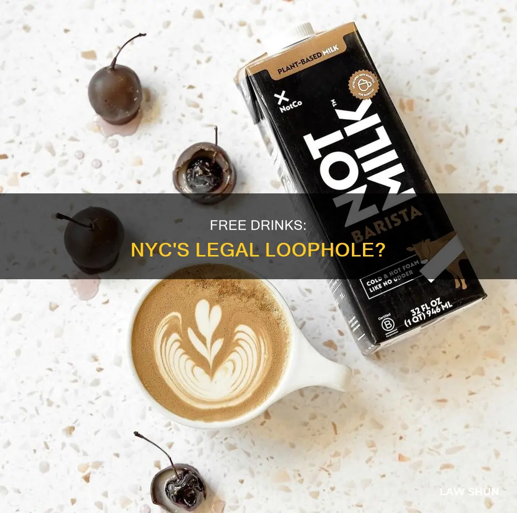 is offering free drink breaking the law in nyc