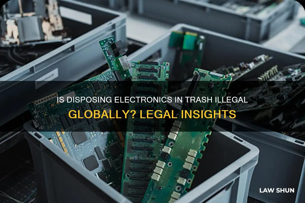 is putting electronics in the garbage against the law everywhere