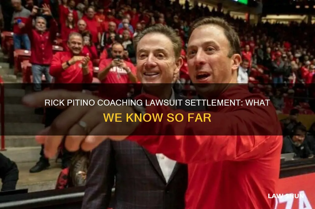 is rick pitino coaching law suit been settled