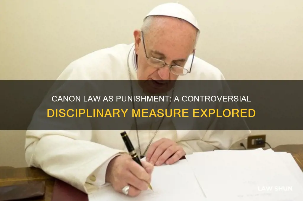 is sending people to canon law a punishment
