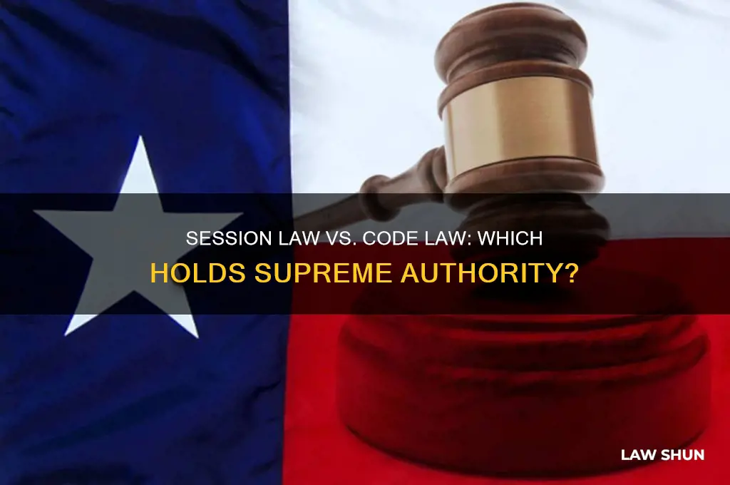 is session law above code law