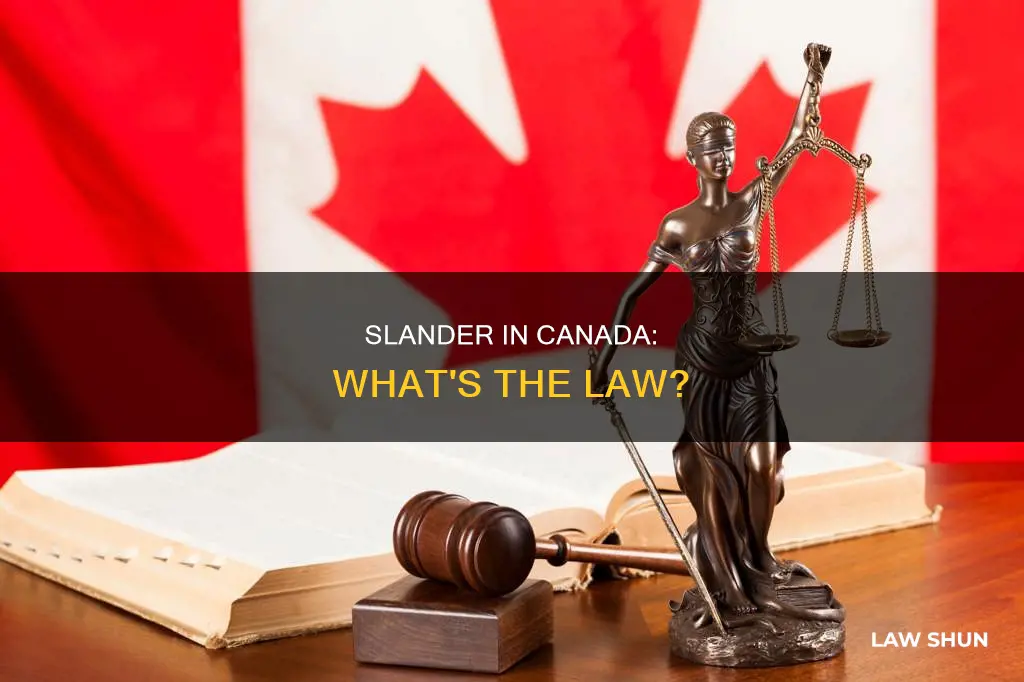 is slander against the law in canada